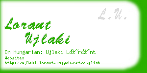 lorant ujlaki business card